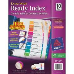 Avery Ready Index Extra-Wide Binder Dividers - Customizable Table of Contents (11165)