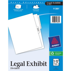 Avery Premium Collated Legal Exhibit Dividers with Table of Contents Tab - Avery Style (11381)