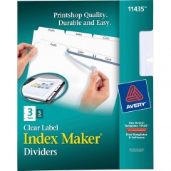 Avery Print & Apply Clear Label Dividers - Index Maker Easy Apply Label Strip (11435)