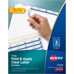 Avery Print & Apply Clear Label Dividers - Index Maker Easy Apply Label Strip (11445)
