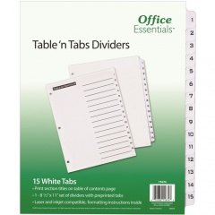 Avery Table 'N Tabs Numeric Dividers (11674)