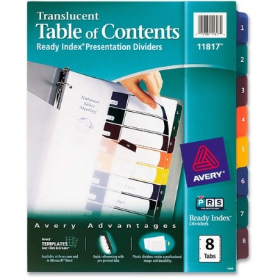 Avery Ready Index Customizable TOC Binder Dividers (11817)