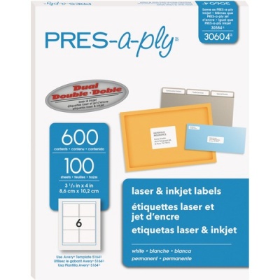 PRES-a-ply White Labels (30604)