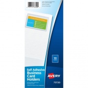 Avery(R) Self-Adhesive Business Card Holders, Top-Loading, 10 Holders (73720)
