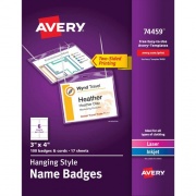 Avery Laser, Inkjet Laser/Inkjet Badge Insert - White (74459)