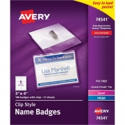 Avery Laser, Inkjet Laser/Inkjet Badge Insert - White, Clear (74541)