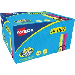 Avery Hi-Liter Desk-Style Highlighters - SmearSafe (98189)