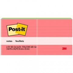 Post-it Notes Original Lined Notepads - Cape Town Color Collection (6306AN)