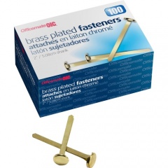Officemate Brass Plated Round Head Fasteners (99817)