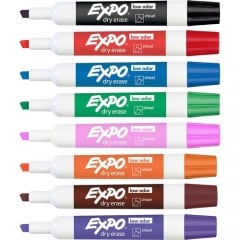 EXPO Low-Odor Dry-erase 8-Color Marker Set (80078)