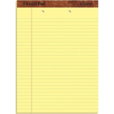 TOPS 2-Hole Top Punched Legal Pad (7531)