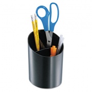 Officemate Recycled Big Pencil Cup, Plastic, 4.25 x 4.5 x 5.75, Black (26042)