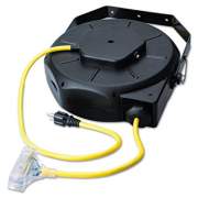 CCI Retractable Industrial Extension Cord Reel, 50ft, Yellow/black (04820)