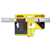 Stanley Tools Combination Square, Steel, 12", Yellow/chrome (46-123)