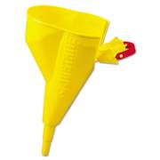 Justrite Polyethylene Funnel, Type I Safety Cans, 1/2", Yellow (11202Y)