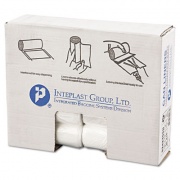 Inteplast Group High-Density Commercial Can Liners, 10 gal, 6 microns, 24" x 24", Natural, 1,000/Carton (S242406N)