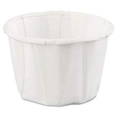 Genpak Squat Paper Portion Cup, 1oz, White, 250/bag, 20 Bags/carton (F100)