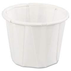 Genpak Squat Paper Portion Cup, .75oz, White, 250/bag, 20 Bags/carton (F075)