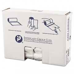 Inteplast Group High-Density Interleaved Commercial Can Liners, 30 gal, 10 microns, 30" x 37", Clear, 500/Carton (S303710N)
