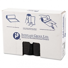 Inteplast Group High-Density Interleaved Commercial Can Liners, 33 gal, 16 microns, 33" x 40", Black, 250/Carton (S334016K)