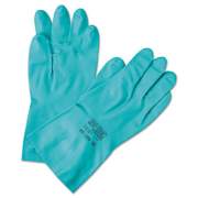 Ansell Sol-Vex Sandpatch-Grip Nitrile Gloves, Green, Size 8 (371858)