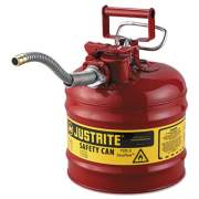 Justrite Accuflow Safety Can, Type Ii, 2gal, Red, 5/8" Hose (7220120)