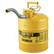 Justrite Accuflow Safety Can, Type Ii, 5gal, Yellow, 1" Hose (7250230)