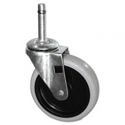 Rubbermaid Commercial Replacement Swivel Bayonet Casters, 4" Wheel, Thermoplastic Rubber, Black (FG3424L60000)