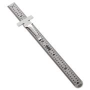 General Precision Stainless Steel Ruler, Standard/metric, 6 In (3001)