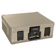 SureSeal By FireKing Fire and Waterproof Chest, 0.38 cu ft, 19.9w x 17d x 7.3h, Taupe (SS104)