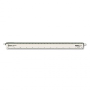 Chartpak Adjustable Triangular Scale Aluminum Architects Ruler, 12" Long, Silver (238)