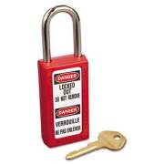 Master Lock Lightweight Zenex Safety Lockout Padlock, 1 1/2" Wide, Red, 2 Keys, 6/box (411RED)