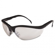 MCR Safety Klondike Safety Glasses, Black Matte Frame, Clear Mirror Lens (KD119)