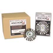Anchor Brand Knot Wheel Brush, 4in Diameter, Carbon Steel, .014in Wire (R4K58)