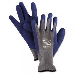 Ansell PowerFlex Gloves, Blue/Gray, Size 10, 1 Pair (8010010PR)