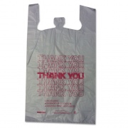 Barnes Paper Thank You High-Density Shopping Bags, 18" x 30", White, 500/Carton (18830THYOU)