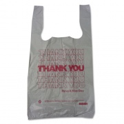 Barnes Paper Thank You High-Density Shopping Bags, 10" x 19", White, 2,000/Carton (10519THYOU)
