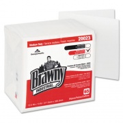 Brawny Professional Medium Duty Premium DRC 1/4 Fold Wipers, 12 1/2 x 13, White, 65/Pack (20023)