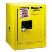 Justrite Sure-Grip Ex Countertop Safety Cabinet, 17w X 17d X 22h, Yellow (890400)