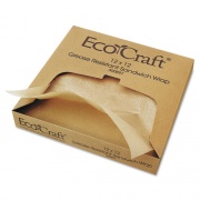Bagcraft EcoCraft Grease-Resistant Paper Wraps and Liners, Natural, 12 x 12, 1,000/Box, 5 Boxes/Carton (300897)