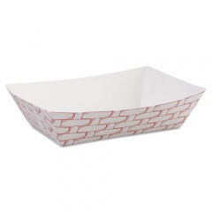 Boardwalk Paper Food Baskets, 6 oz Capacity, 3.78 x 4.3 x 1.08, Red/White, 1,000/Carton (30LAG040)