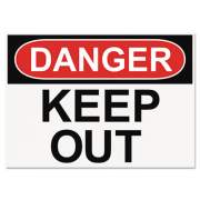 Headline Sign Osha Safety Signs, Danger Keep Out, White/red/black, 10 X 14 (5491)