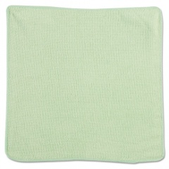 Rubbermaid Commercial Microfiber Cleaning Cloths, 12 x 12, Green, 24/Pack (1820578)