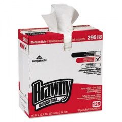 Brawny Professional Brawny Ind. Airlaid Med-Duty Wipers, Cloth, 9 1/5 X 12 2/5, We, 128/bx, 10 Bx/ct (29518CT)