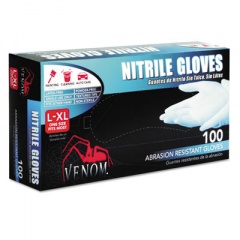 Medline Venom Nitrile Exam Gloves, L/X-Large, Blue, Powder-Free, 100/Box (VEN4145)