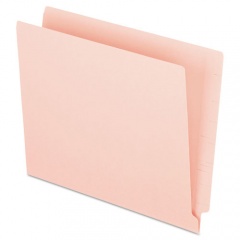 Pendaflex Colored End Tab Folders with Reinforced Double-Ply Straight Cut Tabs, Letter Size, 0.75" Expansion, Pink, 100/Box (H110DP)