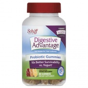 Digestive Advantage Probiotic Gummies, Natural Fruit Flavors, 80 Count, 12/Carton (18365)