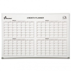 AbilityOne 7110015550295 SKILCRAFT Quartet 4-Month Cubicle Calendar Board, 24 x 36
