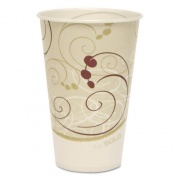 Dart Symphony Treated-Paper Cold Cups, 12 oz, White/Beige/Red, 100/Bag, 20 Bags/Carton (R12NSYM)