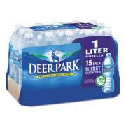 Deer Park Natural Spring Water, 1 Liter Bottle, 15 Bottles/carton (828474)